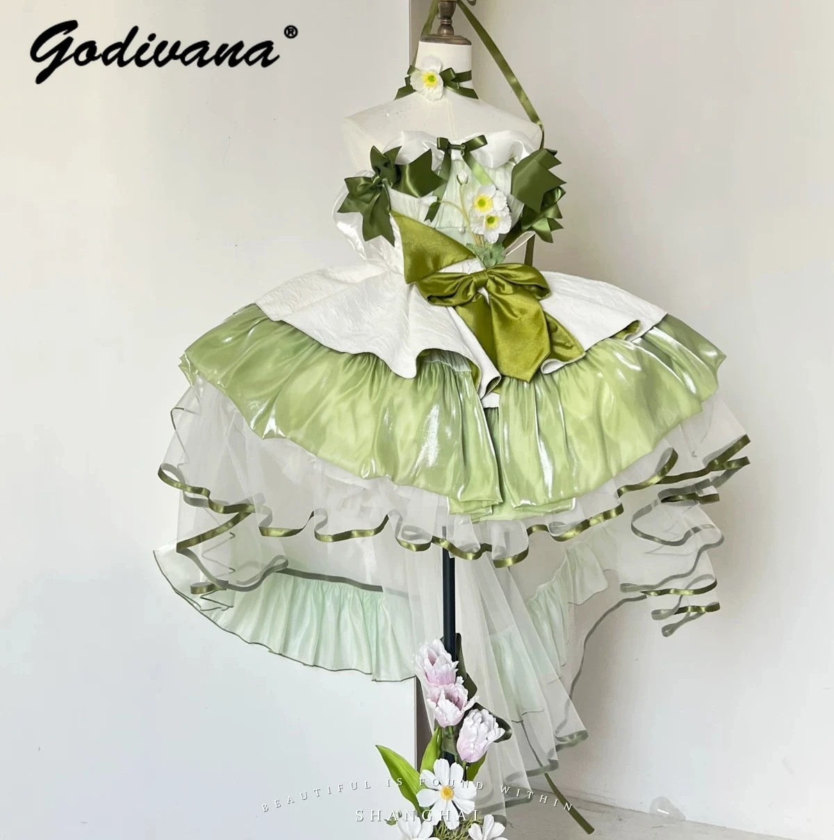 Original Design Lolita Green Princess Dress Strapless Cute Bow Women's Sweet Birthday Party Puffy Dresses
Original Design Lolita Green Princess Dress Strapless Cute Bow Women's Sweet Birthday Party Puffy Dresses