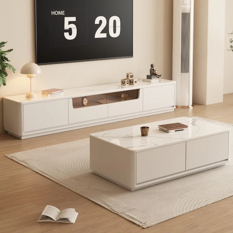 Pure solid wood light luxury rock slab coffee table TV cabinet combination modern simple living room household small apartment s
Pure solid wood light luxury rock slab coffee table TV cabinet combination modern simple living room household small apartment s