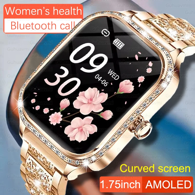 2025 New Ladies' Fashion Smartwatch Diamond Frame HD Curved Screen Bluetooth Call Health Monitoring Waterproof Smart Watch Gift
2025 New Ladies' Fashion Smartwatch Diamond Frame HD Curved Screen Bluetooth Call Health Monitoring Waterproof Smart Watch Gift
