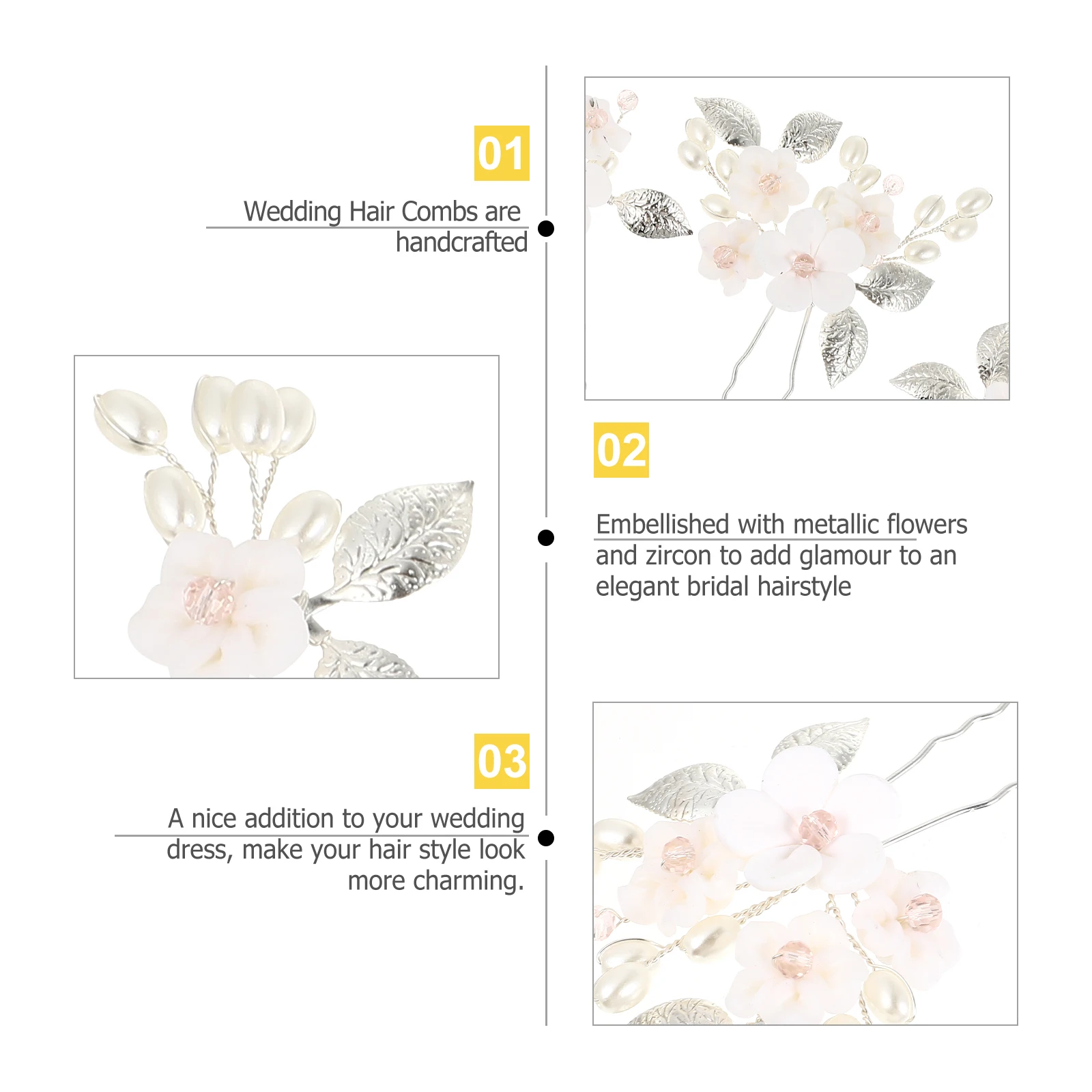 5 Pcs Bridal Hair Accessories Crystal Hairpin Flower Wedding for Brides Leaf Women
5 Pcs Bridal Hair Accessories Crystal Hairpin Flower Wedding for Brides Leaf Women
