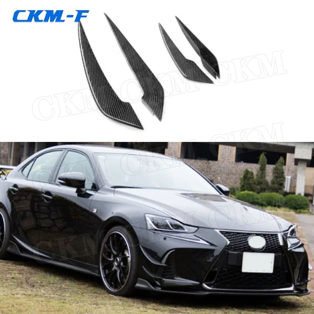4pcs Carbon fiber Front Bumper Fins for Lexus IS300 IS350 F sport Sedan 2017-2019 Car Accessories Body Kits
4pcs Carbon fiber Front Bumper Fins for Lexus IS300 IS350 F sport Sedan 2017-2019 Car Accessories Body Kits