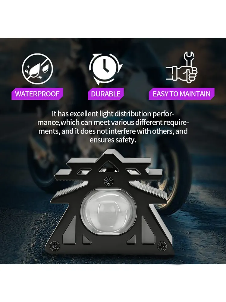 Triangular Demonic Eye Motorcycle Spotlight Super Bright White & Yellow Flash External Waterproof High Intensity Lighting for Bi
Triangular Demonic Eye Motorcycle Spotlight Super Bright White & Yellow Flash External Waterproof High Intensity Lighting for Bi