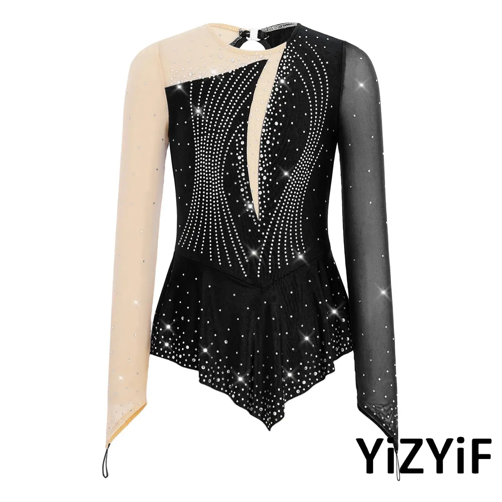 Kids Girls Gymnastics Latin Tango Dance Dress Long Sleeves Finger Holes Keyhole Back Mesh Patchwork Dresses Ballet Dance Costume
Kids Girls Gymnastics Latin Tango Dance Dress Long Sleeves Finger Holes Keyhole Back Mesh Patchwork Dresses Ballet Dance Costume