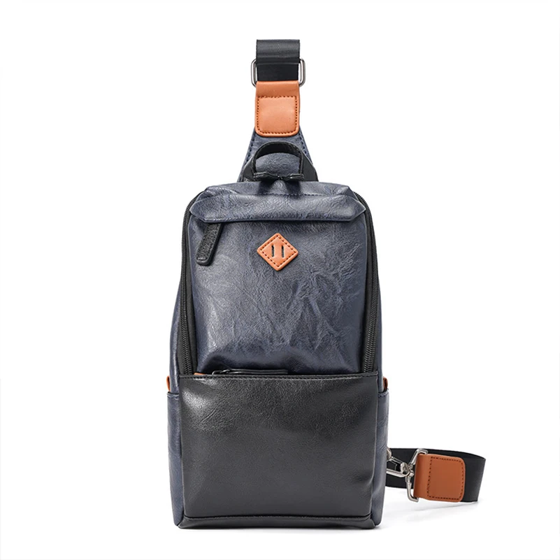 Chest Bags Men PU Fashion Street Blue Large Capacity Vertical Style Shoulder Bag
Chest Bags Men PU Fashion Street Blue Large Capacity Vertical Style Shoulder Bag