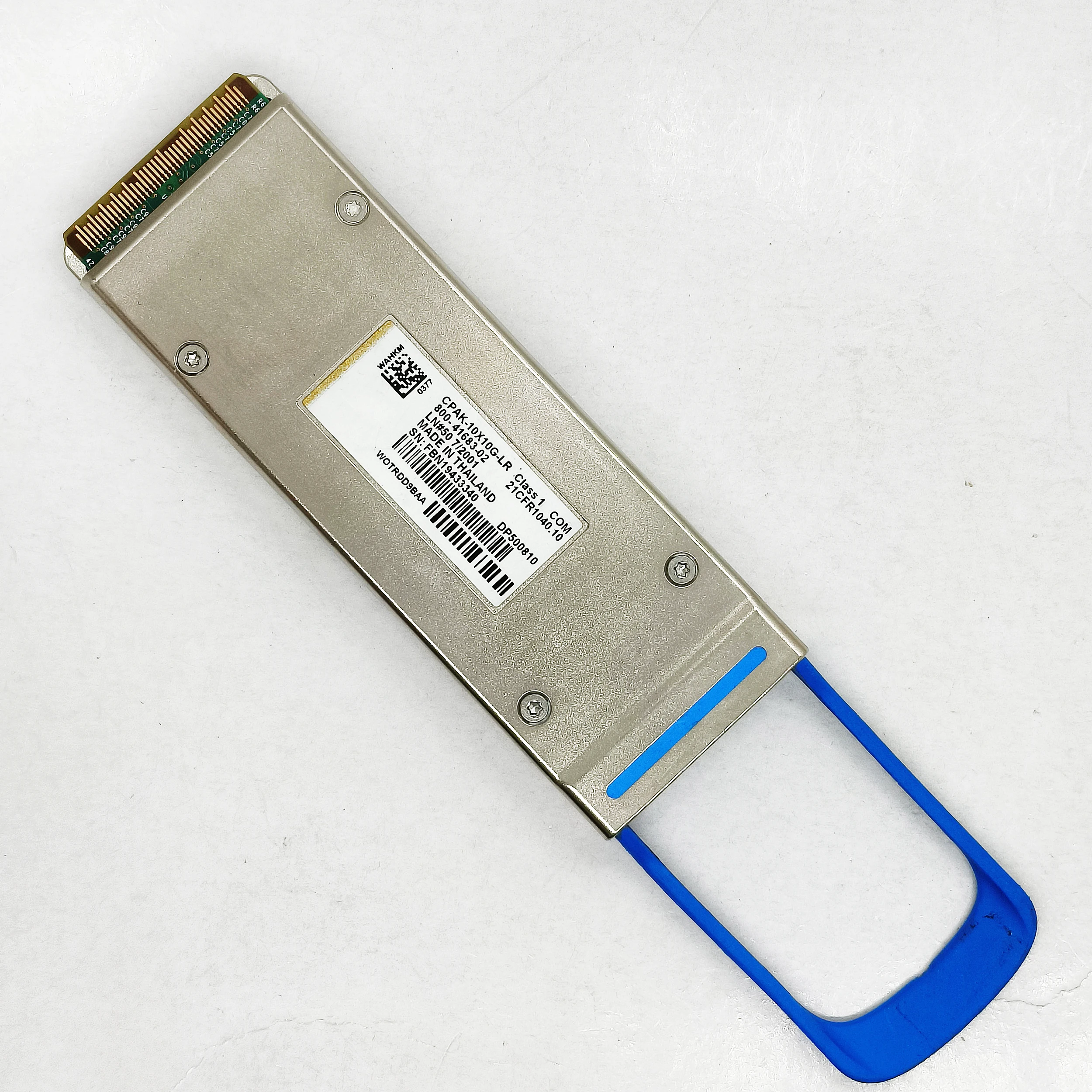 Подлинный для Cisco CPAK-10x10G-LR 800-41683-02 WOTRDD9BAA DP500810 100 Гбит/с 10km бывший в употреблении модуль приемопередатчика
Подлинный для Cisco CPAK-10x10G-LR 800-41683-02 WOTRDD9BAA DP500810 100 Гбит/с 10km бывший в употреблении модуль приемопередатчика