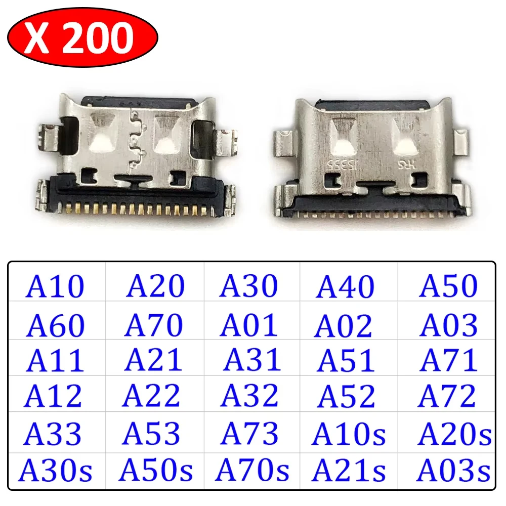 200Pcs Micro USB Connector Charging Port Jack Plug For Samsung A10 A20 A30 A50 A70 A01 A11 A21 A31 A51 A10s A20s A30s A50s A52
200Pcs Micro USB Connector Charging Port Jack Plug For Samsung A10 A20 A30 A50 A70 A01 A11 A21 A31 A51 A10s A20s A30s A50s A52