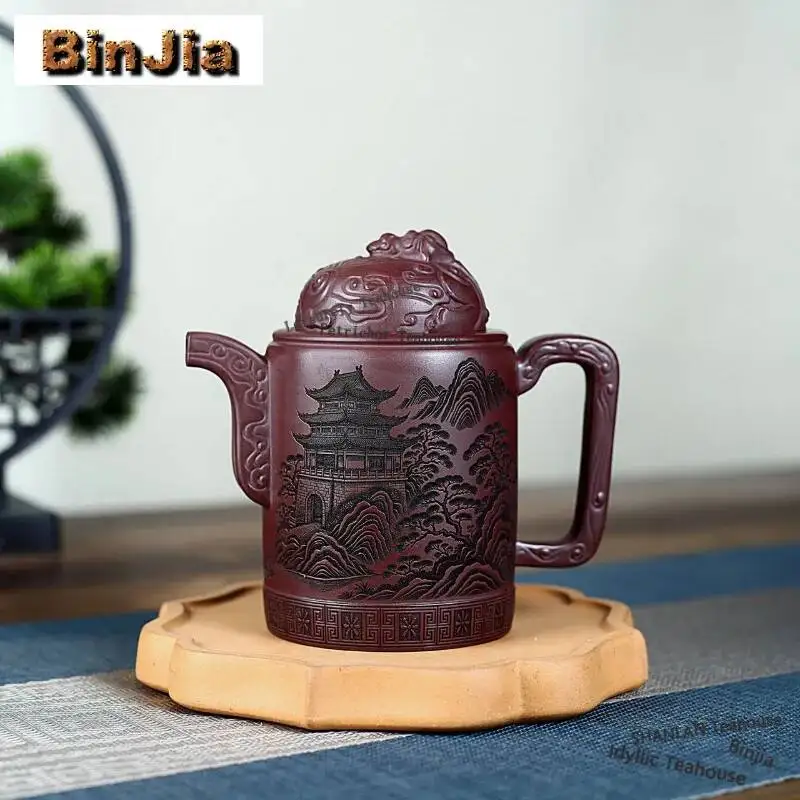 400ml Vintage Yixing Purple Clay Teapots Handmade Dargon Seal Barrel Pot Raw Ore Purple Mud Kettle Zisha Tea Set Accessories
400ml Vintage Yixing Purple Clay Teapots Handmade Dargon Seal Barrel Pot Raw Ore Purple Mud Kettle Zisha Tea Set Accessories