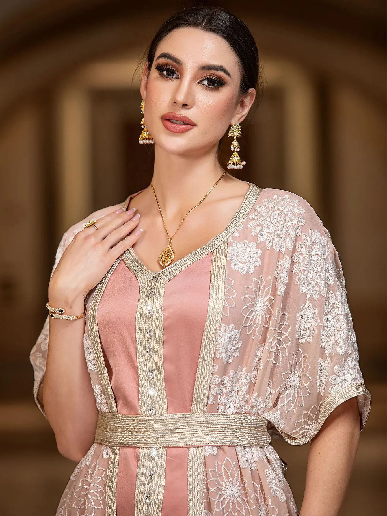 Eid Arab Muslim Party Dress for Women Abaya Fake 2 Piece Lace-up Jalabiya Long Dresses Morocco Kaftan Vestidos Dubai Gown Robe
Eid Arab Muslim Party Dress for Women Abaya Fake 2 Piece Lace-up Jalabiya Long Dresses Morocco Kaftan Vestidos Dubai Gown Robe