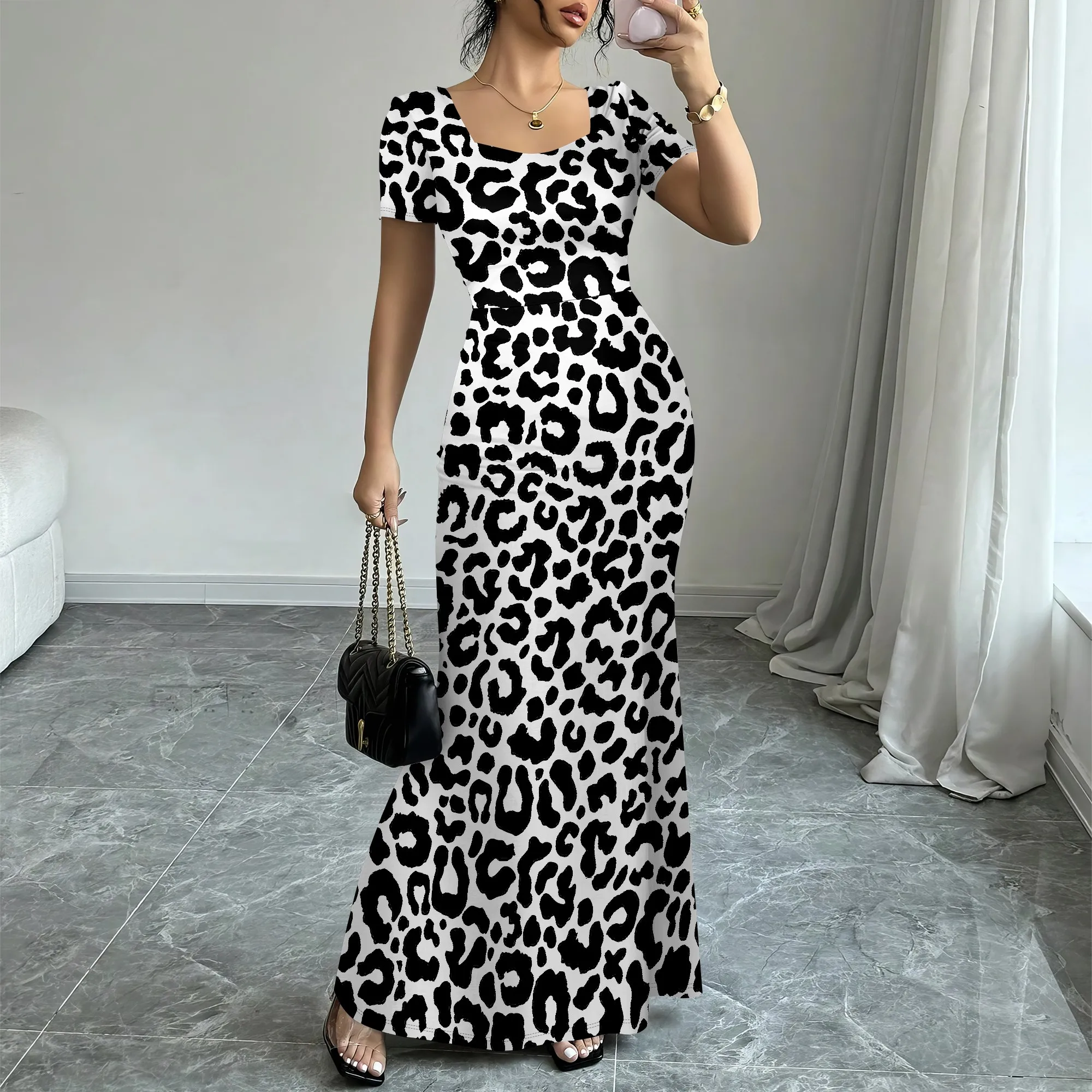 EQQZD Standard Size Mermaid Tail Dress, Modern Simple Leopard Print Fish-tail Maxi Dress for Women
EQQZD Standard Size Mermaid Tail Dress, Modern Simple Leopard Print Fish-tail Maxi Dress for Women