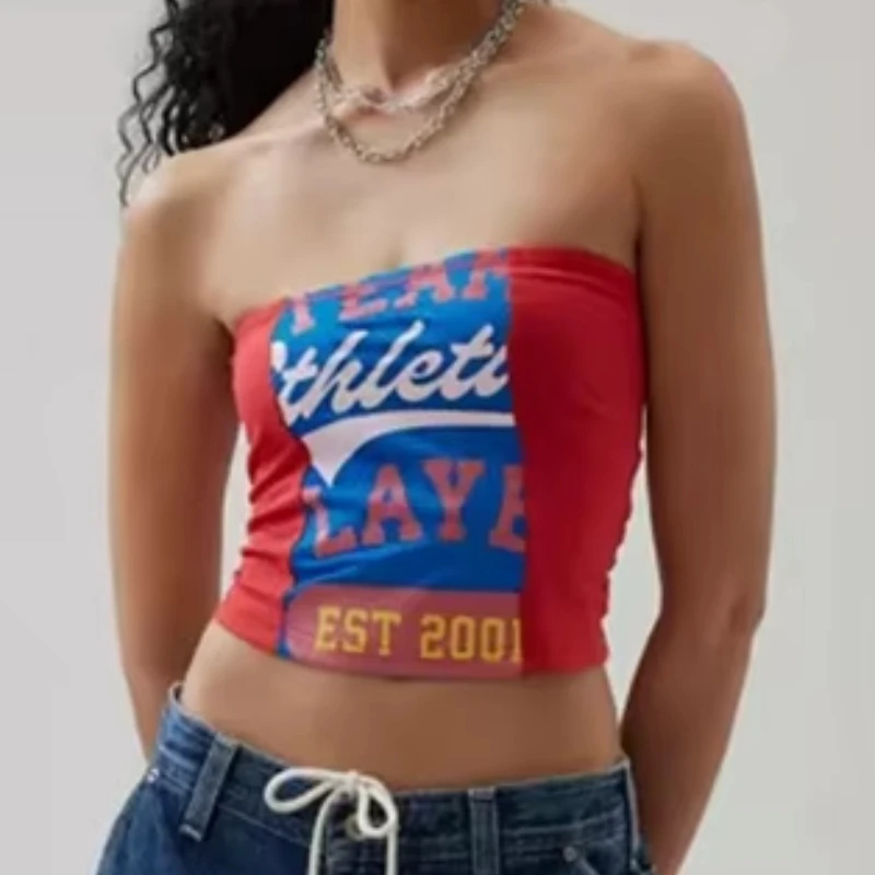 2025 summer new print chest trend crop color contrast print sexy fashion patchwork vest Y2K
2025 summer new print chest trend crop color contrast print sexy fashion patchwork vest Y2K