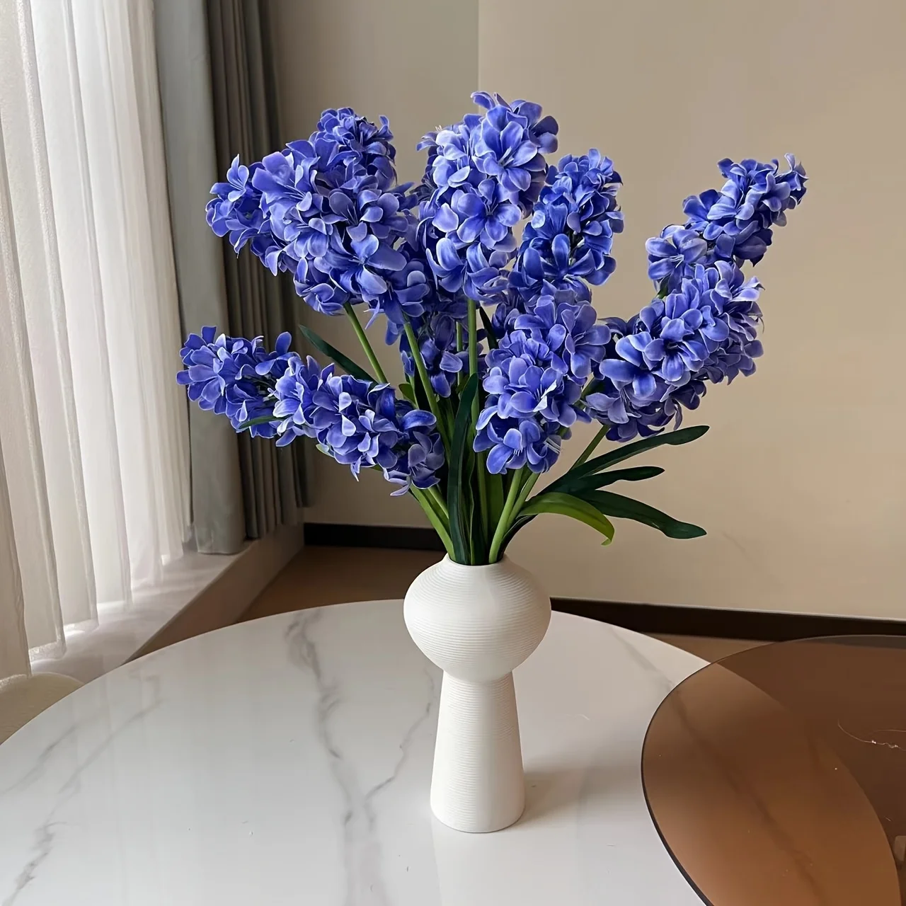 3 Artificial Hyacinth Bouquets, Containing 9 Large Flowers - Bright Blue In Texture, Very Suitable For Desktop Home Wedding And
3 Artificial Hyacinth Bouquets, Containing 9 Large Flowers - Bright Blue In Texture, Very Suitable For Desktop Home Wedding And