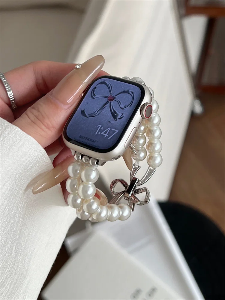 Luxury Diamond Bow Band For iWatch Ultra 9 8 7 42mm 45mm 49mm Pearl Women Bracelet Strap For Apple Watch 38mm 40mm 41mm 6 5 SE 4
Luxury Diamond Bow Band For iWatch Ultra 9 8 7 42mm 45mm 49mm Pearl Women Bracelet Strap For Apple Watch 38mm 40mm 41mm 6 5 SE 4