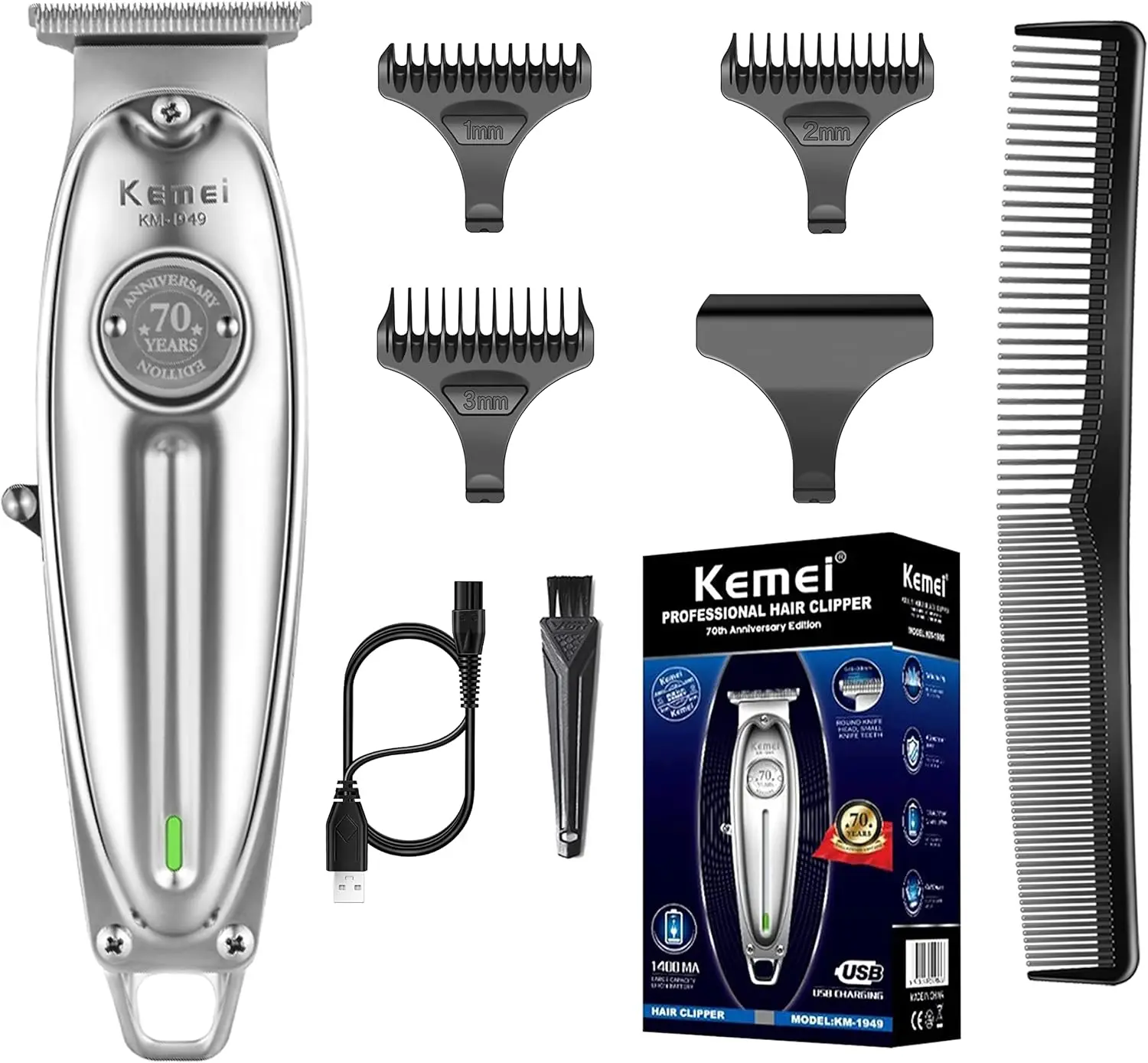 Professional Cordless T-Blade Hair Trimmer for Men, All Body Grooming with Powerful Motor and Long Battery Life
Professional Cordless T-Blade Hair Trimmer for Men, All Body Grooming with Powerful Motor and Long Battery Life