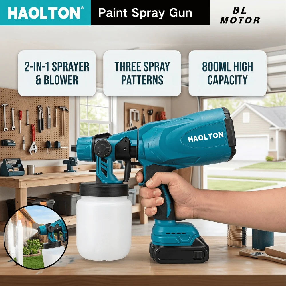 Fit Makita 18V Battery HVLP Spray Gun 800ML Brushless Cordless, Portable Electric Paint Sprayer for Home Interior, Furniture
Fit Makita 18V Battery HVLP Spray Gun 800ML Brushless Cordless, Portable Electric Paint Sprayer for Home Interior, Furniture