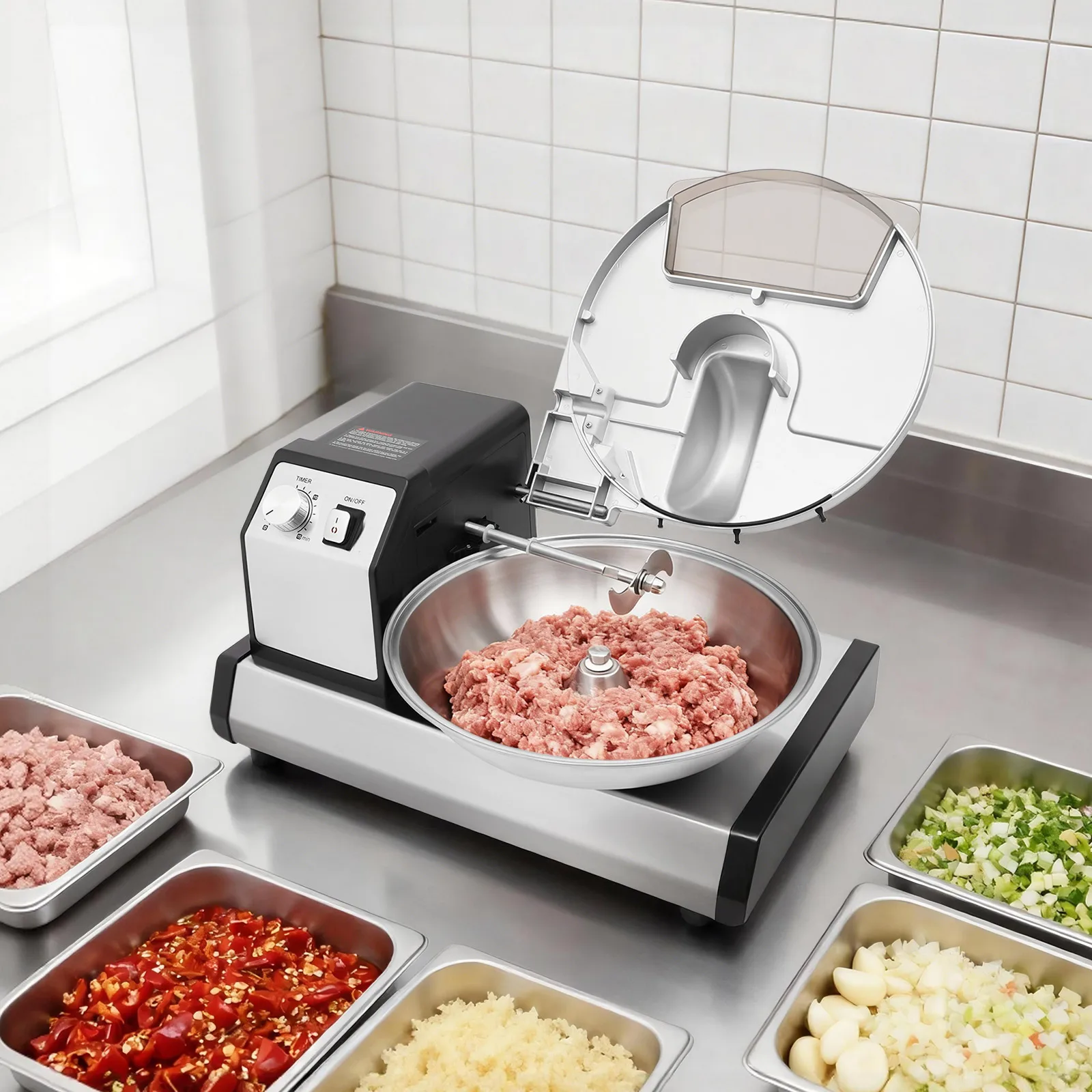 Кухонный комбайн Коммерческий кухонный комбайн Измельчитель овощей Мясорубка Электрическая мясорубка для овощей 110 В
Кухонный комбайн Коммерческий кухонный комбайн Измельчитель овощей Мясорубка Электрическая мясорубка для овощей 110 В