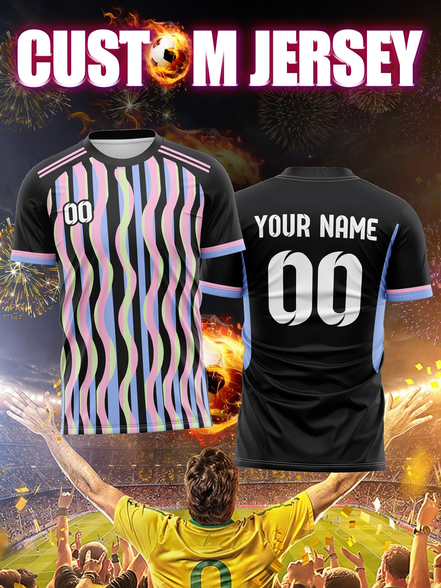 Custom Image Number Name Soccer Jersey,Grass Dirt Resistant Kit,Mark-Proof Light Outdoor Soccer Practice Wear
Custom Image Number Name Soccer Jersey,Grass Dirt Resistant Kit,Mark-Proof Light Outdoor Soccer Practice Wear