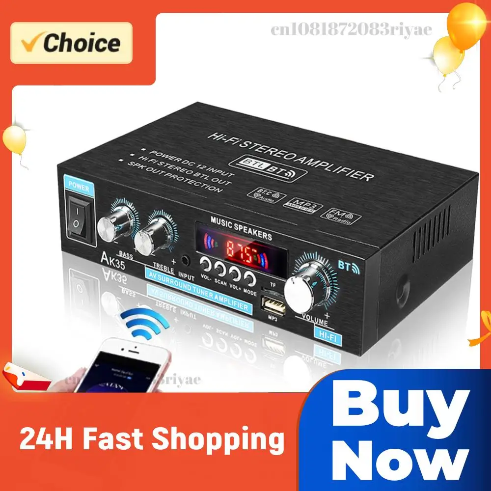 AK35 Bluetooth-compatible HiFi Stereo Audio Power Amplifier Dual Channel Power Amp with USB TF RCA AUX Input + Remote Control
AK35 Bluetooth-compatible HiFi Stereo Audio Power Amplifier Dual Channel Power Amp with USB TF RCA AUX Input + Remote Control