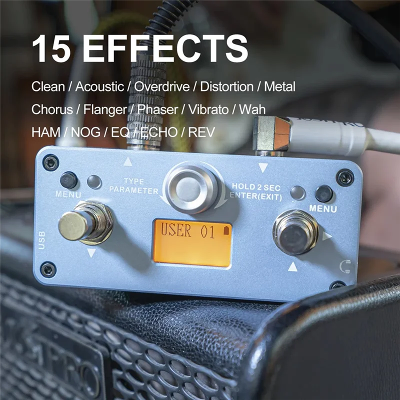 A79E-Guitar Accessories Effect Pedal Multiple Effects 16 User Modes Swith Small And Convenient
A79E-Guitar Accessories Effect Pedal Multiple Effects 16 User Modes Swith Small And Convenient