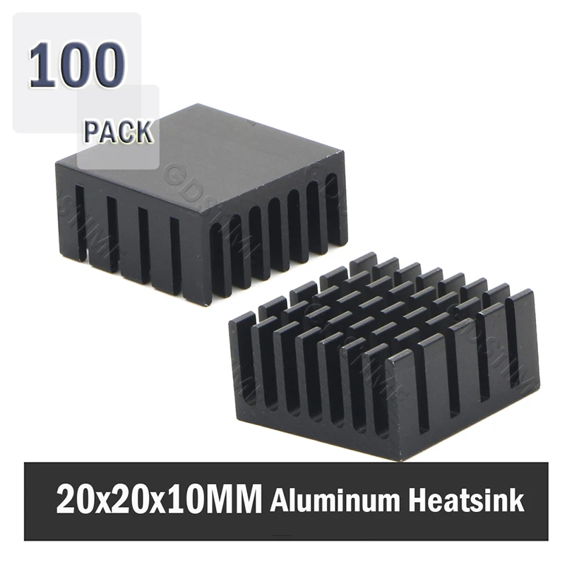 100pieces lot 20mm x 20mm x 10mm Black Aluminum Heatsink IC Led Heat sinks Cooler Wholesale
100pieces lot 20mm x 20mm x 10mm Black Aluminum Heatsink IC Led Heat sinks Cooler Wholesale