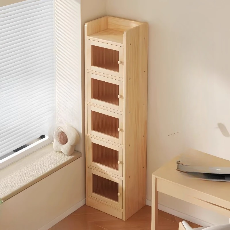 Solid wood corner bookshelf floor rack, pine narrow slot cabinet Children's household storage cabinet
Solid wood corner bookshelf floor rack, pine narrow slot cabinet Children's household storage cabinet