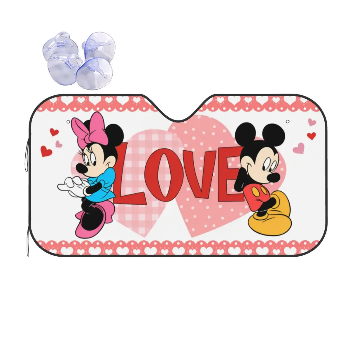 Солнцезащитный козырек с Микки Маусом и Минни, ветровое стекло, новинка, козырек на переднее окно автомобиля 70x130 см, солнцезащитный козырек, автомобильные чехлы
Солнцезащитный козырек с Микки Маусом и Минни, ветровое стекло, новинка, козырек на переднее окно автомобиля 70x130 см, солнцезащитный козырек, автомобильные чехлы