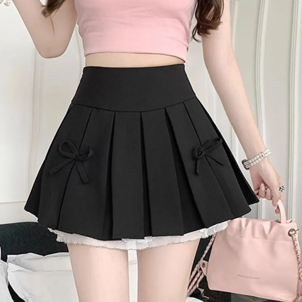 Women's High Waist Pleated Short Skirt Spring Summer Lace-Trimmed Bow A-Line Mini Skirt College Style Anti-Light Stitching
Women's High Waist Pleated Short Skirt Spring Summer Lace-Trimmed Bow A-Line Mini Skirt College Style Anti-Light Stitching