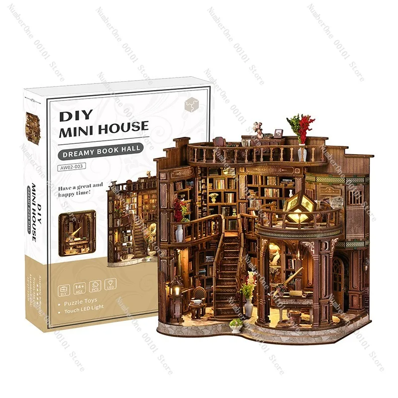 Деревянный миниатюрный домик-подставка для книг Dreamy Book Hall DIY, ручной работы, для сборки, креативное украшение для книжной полки, подарок
Деревянный миниатюрный домик-подставка для книг Dreamy Book Hall DIY, ручной работы, для сборки, креативное украшение для книжной полки, подарок