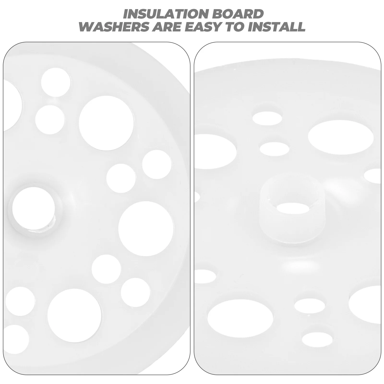 100Pcs Round Washers for Insulation Board Plastic Fasteners for Foam Boards Secure Fixing Mounting Hardware Plastic Washers
100Pcs Round Washers for Insulation Board Plastic Fasteners for Foam Boards Secure Fixing Mounting Hardware Plastic Washers