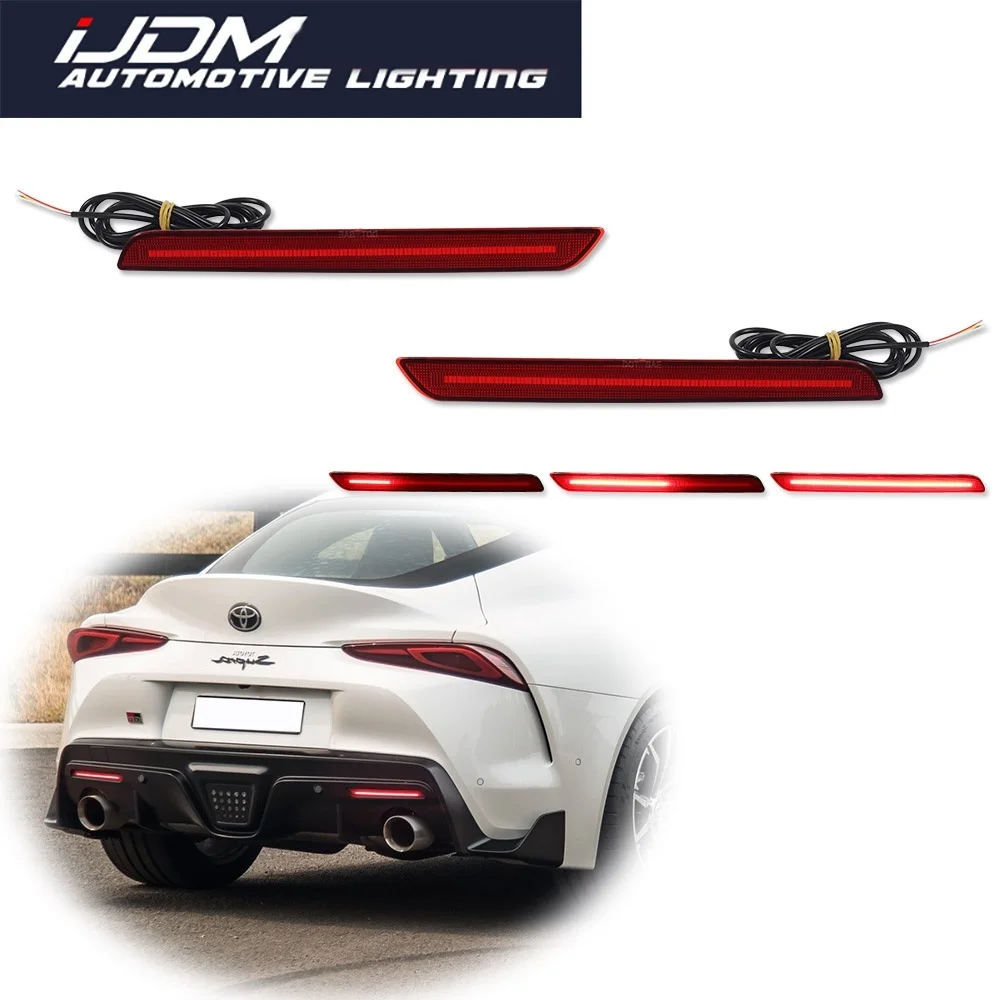 Для Toyota GR Supra 2020-2024 красный светодиодный отражатель заднего бампера автомобиля противотуманные фары стоп-сигналы динамические мигалки указатели поворота
Для Toyota GR Supra 2020-2024 красный светодиодный отражатель заднего бампера автомобиля противотуманные фары стоп-сигналы динамические мигалки указатели поворота