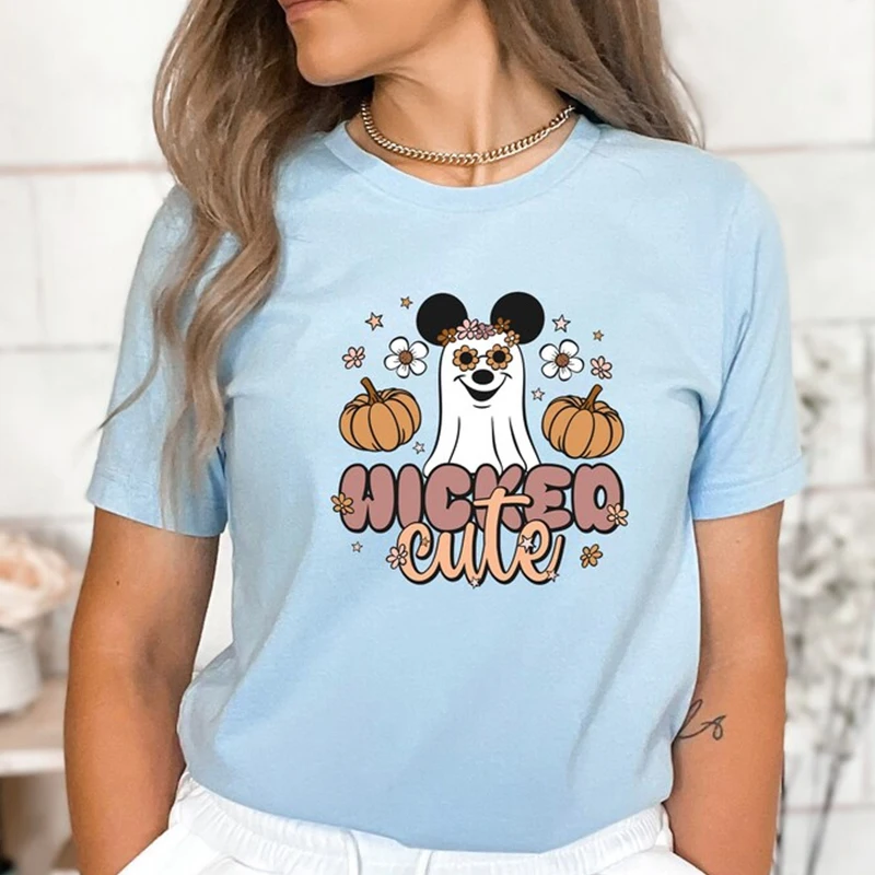 Ghost Disney Women's Printed Ladies Women's Casual Tops Y2k T-shirt Skeleton Cartoon Pumpkin Workout Ladies Clothes Halloween
Ghost Disney Women's Printed Ladies Women's Casual Tops Y2k T-shirt Skeleton Cartoon Pumpkin Workout Ladies Clothes Halloween