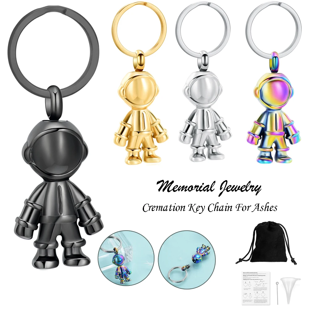 Astronaut Keepsake Key Chain Mini Urns For Human/Pet Ashes Cremation Jewelry Stainless Steel Key Ring Pendant Men Customized
Astronaut Keepsake Key Chain Mini Urns For Human/Pet Ashes Cremation Jewelry Stainless Steel Key Ring Pendant Men Customized