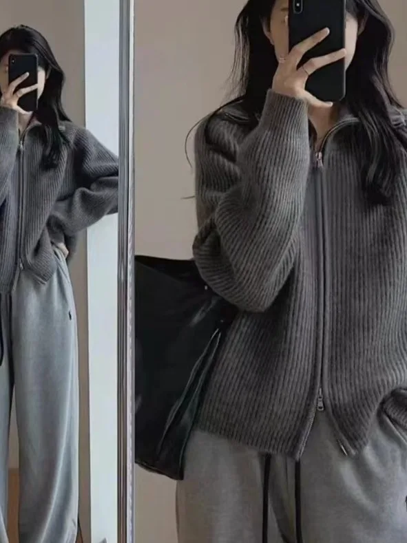 ay High Collar Knitted Sweater Women's Autumn Winter 2025 New ular Inner Wear Lazy Knitted Open Cardigan Outerwear
ay High Collar Knitted Sweater Women's Autumn Winter 2025 New ular Inner Wear Lazy Knitted Open Cardigan Outerwear