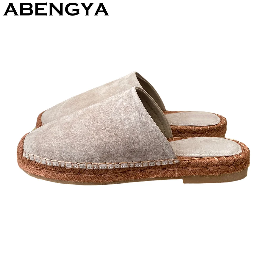 ABENGYA Suede Leather Round Wrap Toe loafers for Slippers Women Casual Comfort Flat Slippers Summer Fashion Mules Shoes Woman
ABENGYA Suede Leather Round Wrap Toe loafers for Slippers Women Casual Comfort Flat Slippers Summer Fashion Mules Shoes Woman