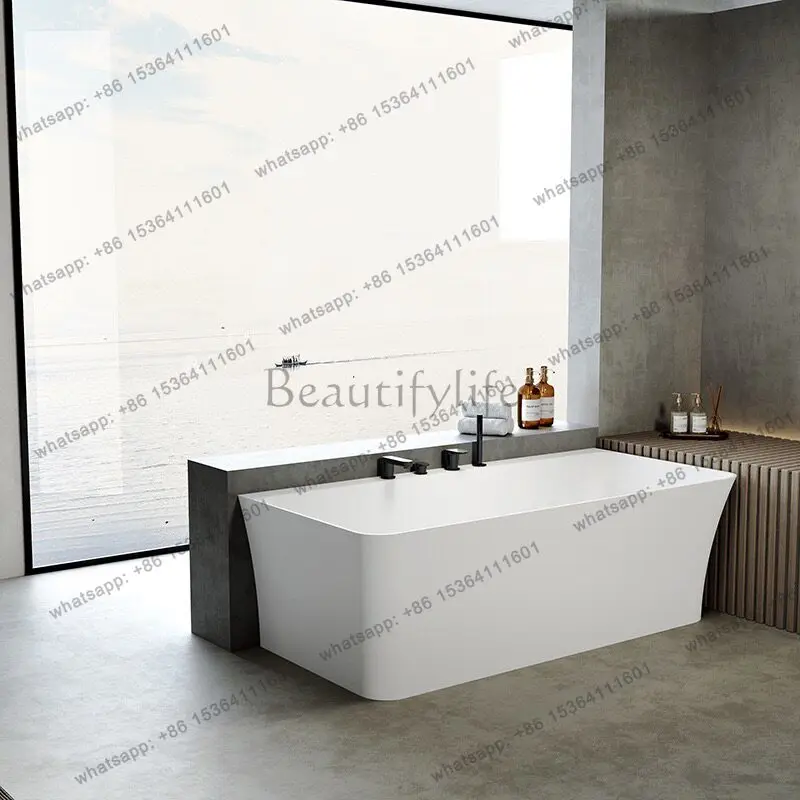 Square artificial stone independent household small apartment bathroom integrated bathtub
Square artificial stone independent household small apartment bathroom integrated bathtub