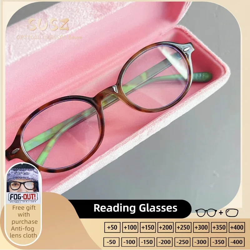 SUSZ Reading Glasses Vintage Oval Women Anti Blue Ray Myopia Eyewear Photochromic Progressive Prescription Optical Glasses
SUSZ Reading Glasses Vintage Oval Women Anti Blue Ray Myopia Eyewear Photochromic Progressive Prescription Optical Glasses