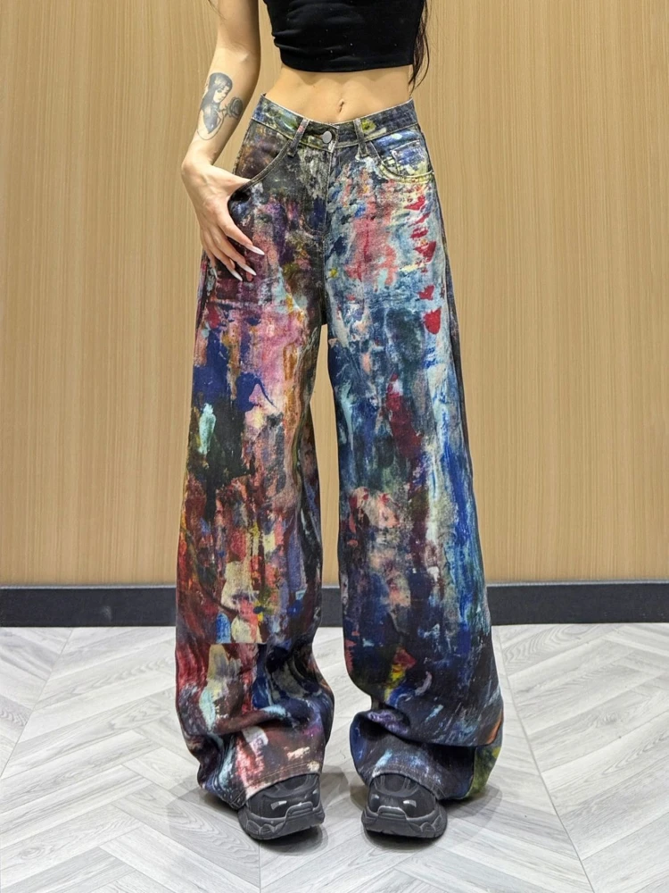 Distressed Splatter Paint Design Jeans for Women 2026 SS New Trend Straight Leg Floor Length Pants Casual Chic Style
Distressed Splatter Paint Design Jeans for Women 2026 SS New Trend Straight Leg Floor Length Pants Casual Chic Style