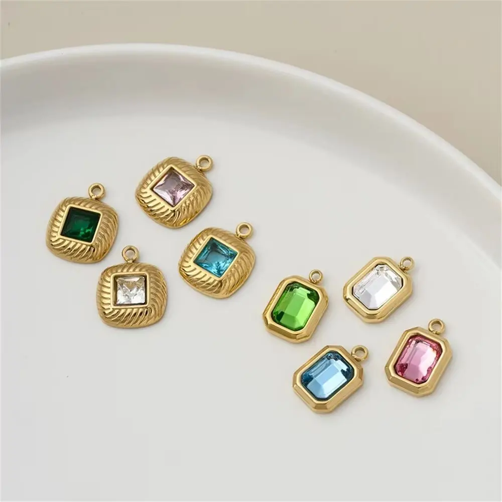 Titanium Steel Accessories Vacuum Electroplated 14K Gold Color Rectangular Pendant Diy Bracelet Necklace Earrings Pendant Materi
Titanium Steel Accessories Vacuum Electroplated 14K Gold Color Rectangular Pendant Diy Bracelet Necklace Earrings Pendant Materi
