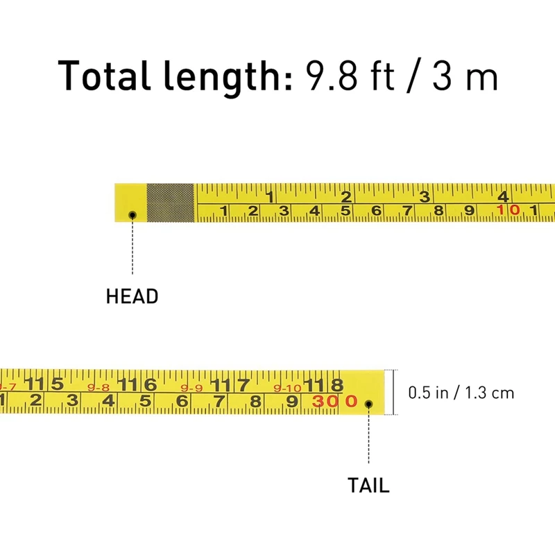 ABEZ 2 Rolls Self Adhesive Measuring Tape Metric Tape Measure Peel and Stick Ruler Tapes for Woodworking Drafting Table Saw
ABEZ 2 Rolls Self Adhesive Measuring Tape Metric Tape Measure Peel and Stick Ruler Tapes for Woodworking Drafting Table Saw