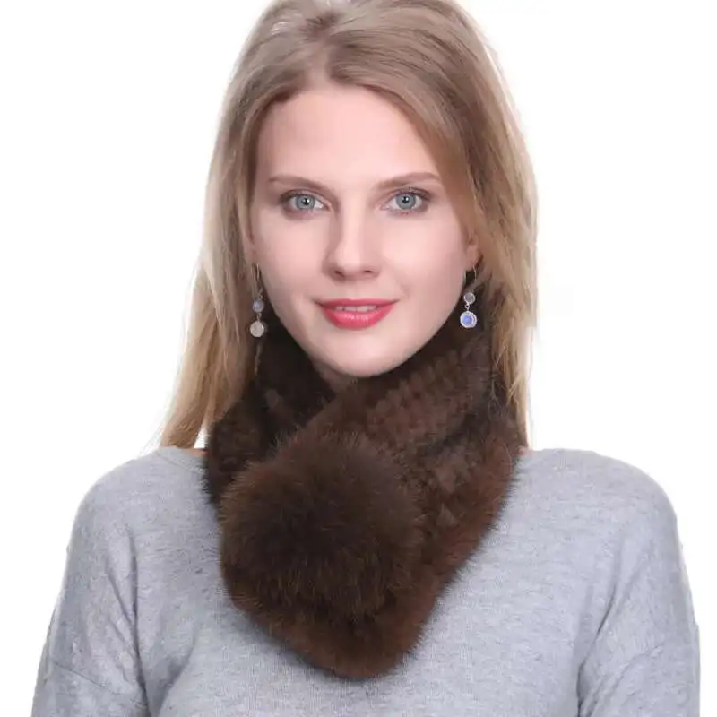 Real Mink Fur Scarf Female Hand Woven Scarves With Fox Fur Ball Winter Natural Fur Scarf Fashion Elastic Neck Warmer Scarves
Real Mink Fur Scarf Female Hand Woven Scarves With Fox Fur Ball Winter Natural Fur Scarf Fashion Elastic Neck Warmer Scarves