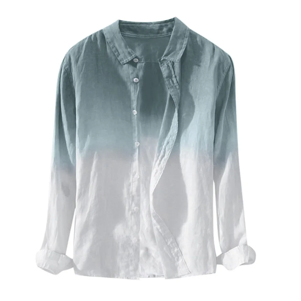Men Summer Shirt Long Sleeve Hawaiian Blouse Hawaiian Cool Thin Breathable Lapel Collar Hanging Gradient Cotton Shirt 2023
Men Summer Shirt Long Sleeve Hawaiian Blouse Hawaiian Cool Thin Breathable Lapel Collar Hanging Gradient Cotton Shirt 2023