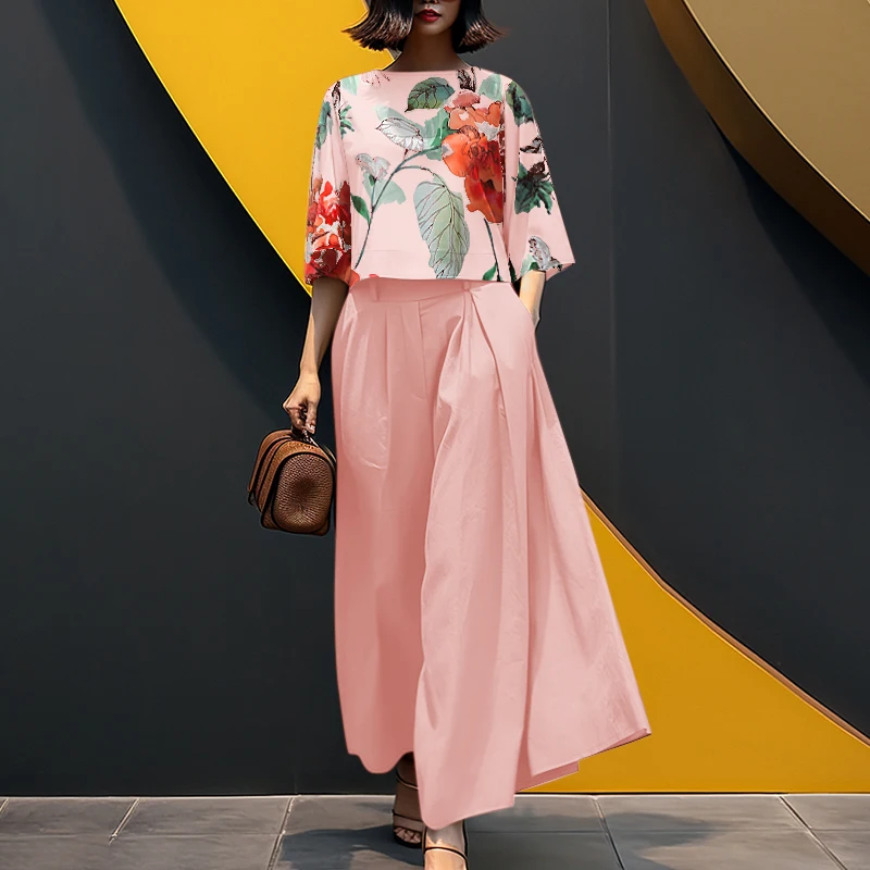 2026 ZANZEA Summer Wide Leg Pant Sets Fashion Women 3/4 Sleeve Printed Blouse Trousers Suit Work Outfits 2 Pieces Sets Tracksuit
2026 ZANZEA Summer Wide Leg Pant Sets Fashion Women 3/4 Sleeve Printed Blouse Trousers Suit Work Outfits 2 Pieces Sets Tracksuit