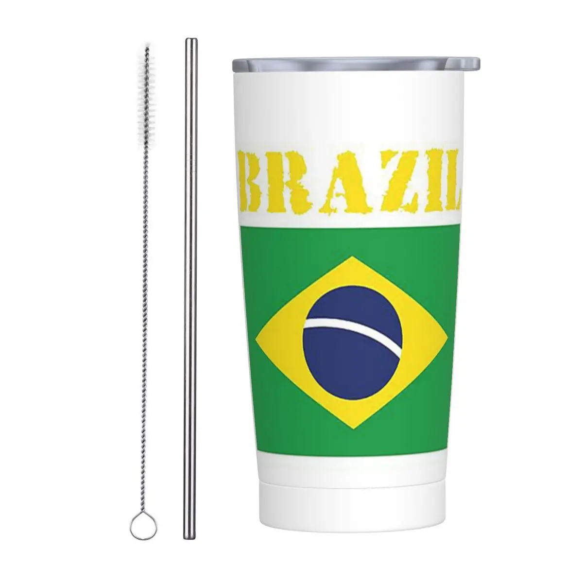 Brazil Flag Stainless Steel Tumbler Vacuum Insulated Mugs Thermal Cold Cups Straws With Lid 20oz
Brazil Flag Stainless Steel Tumbler Vacuum Insulated Mugs Thermal Cold Cups Straws With Lid 20oz