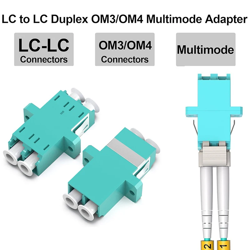 LC Fiber Optic Keystone Coupler Jack | UPC Duplex, OM3/OM4 Compatible | LC to LC Multimode Coupler
LC Fiber Optic Keystone Coupler Jack | UPC Duplex, OM3/OM4 Compatible | LC to LC Multimode Coupler