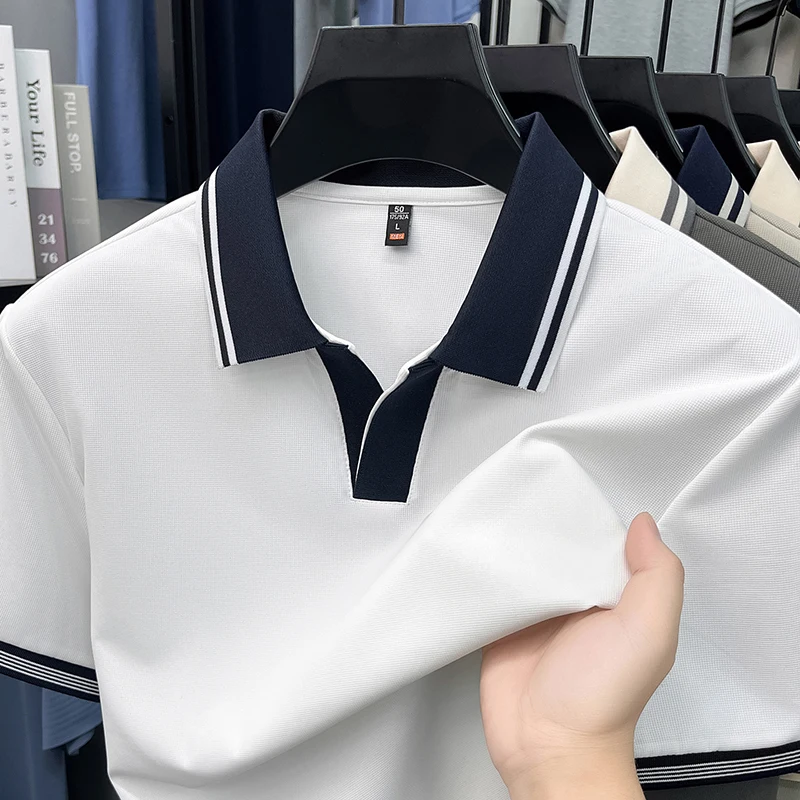 Short Sleeved Lapel Men's 2026 Summer New Item Business Casual Fashion Light Luxury Polo Shirt Top
Short Sleeved Lapel Men's 2026 Summer New Item Business Casual Fashion Light Luxury Polo Shirt Top