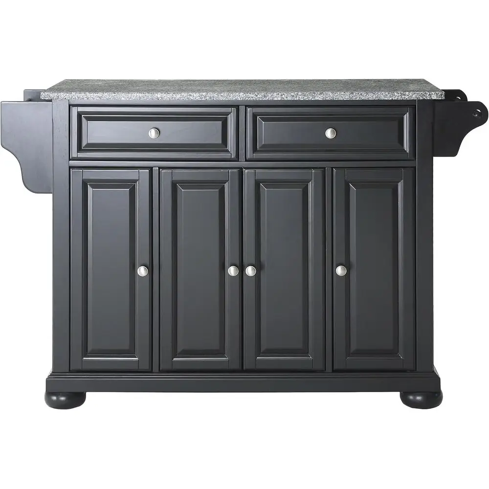 Granite Top Rolling Kitchen Island Cart with Storage, Microwave Stand, and Spice Rack in Black
Granite Top Rolling Kitchen Island Cart with Storage, Microwave Stand, and Spice Rack in Black