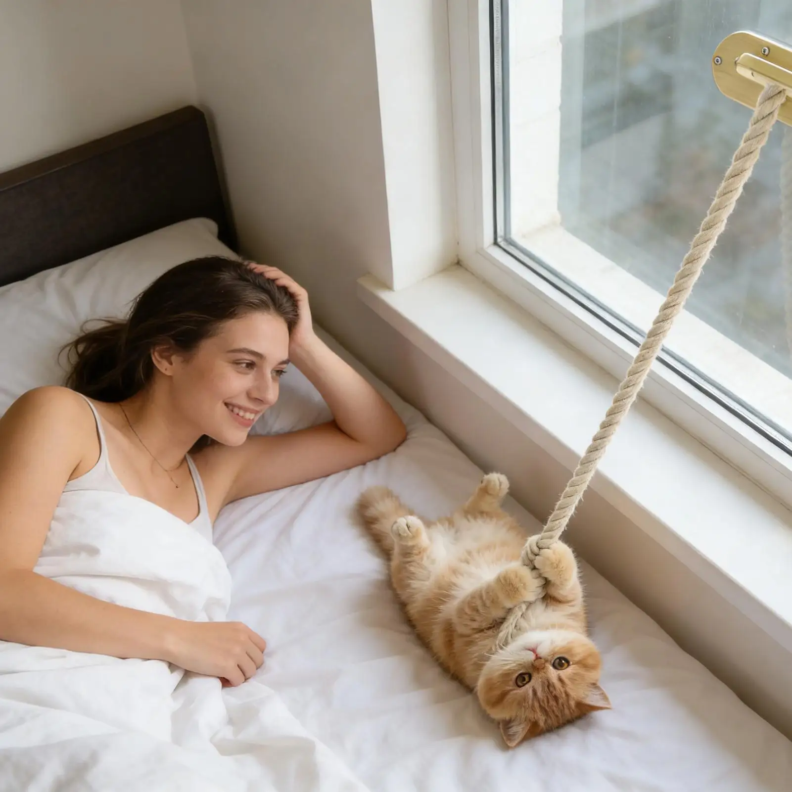 Cat Activity Climbing Rope Window Suction Playful Climbing Rope Toy 150cm Scratching Toy for Cat Climbing Training Equipment
Cat Activity Climbing Rope Window Suction Playful Climbing Rope Toy 150cm Scratching Toy for Cat Climbing Training Equipment