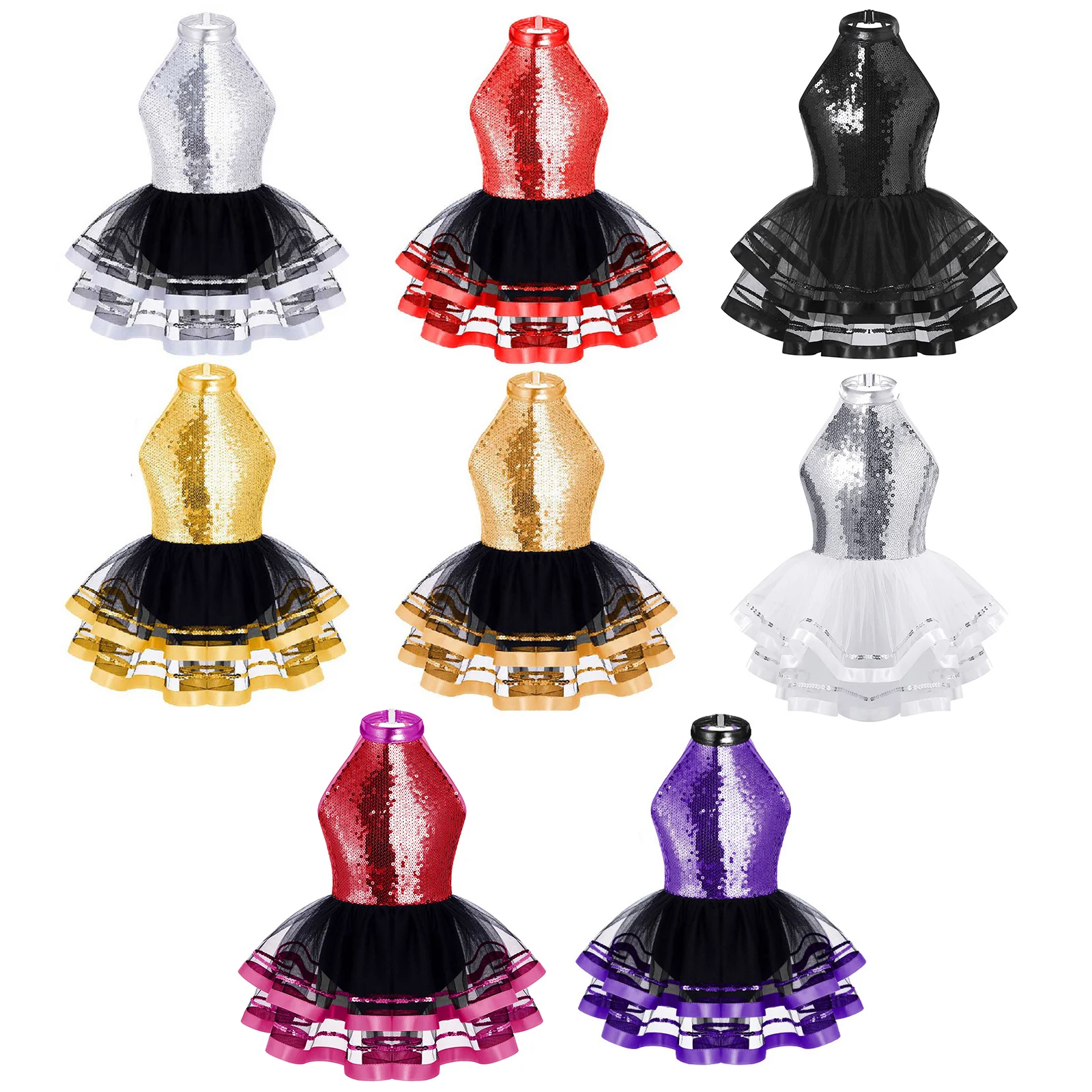 Glitter Sequins Ballet Dress Girls Halter Dance Tutu Kids Gymnastics Leotard Childs Modern Latin Jazz Dance Performance Costume
Glitter Sequins Ballet Dress Girls Halter Dance Tutu Kids Gymnastics Leotard Childs Modern Latin Jazz Dance Performance Costume