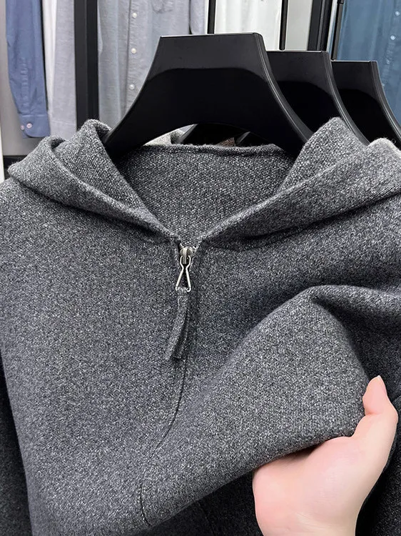 Мужской кардиган-худи на двойной молнии, теплая верхняя одежда для осени и зимы, повседневный свободный вязаный свитер в городском стиле
Мужской кардиган-худи на двойной молнии, теплая верхняя одежда для осени и зимы, повседневный свободный вязаный свитер в городском стиле