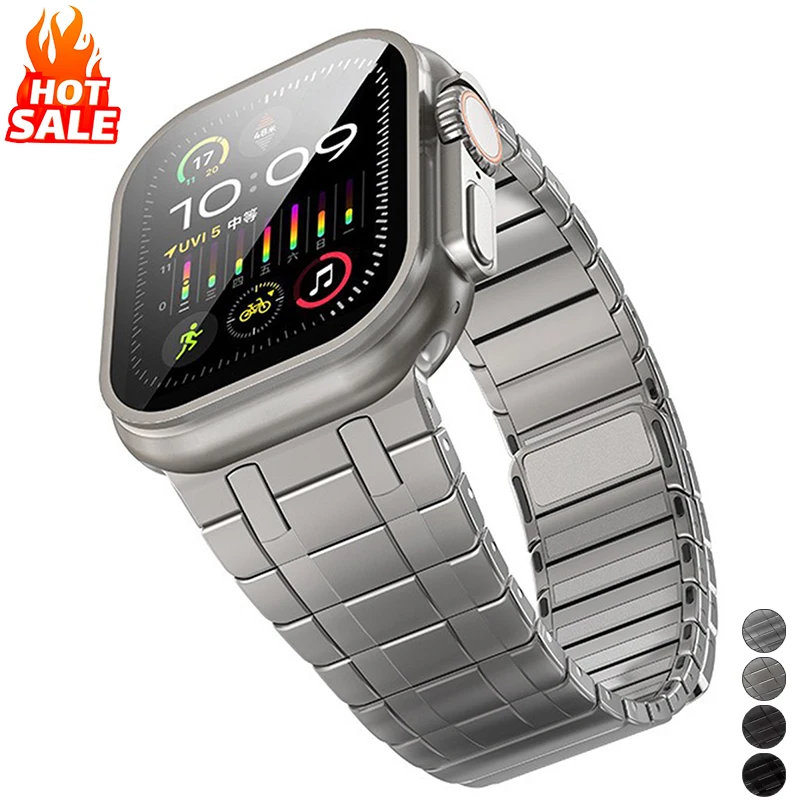 Magnetic Stainless Steel Band for Apple Watch Ultra 2 49mm 46mm 45mm 44mm 42mm Metal Strap for IWatch Series 10 9 8 7 6 SE 5 4
Magnetic Stainless Steel Band for Apple Watch Ultra 2 49mm 46mm 45mm 44mm 42mm Metal Strap for IWatch Series 10 9 8 7 6 SE 5 4
