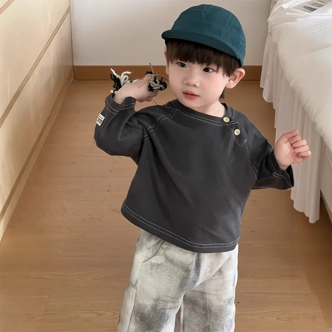 2025 Spring New Baby Casual T Shirts Solid Infant Boy Long Sleeve Tops Toddler Girl O-neck Tee Loose Kids Pullover
2025 Spring New Baby Casual T Shirts Solid Infant Boy Long Sleeve Tops Toddler Girl O-neck Tee Loose Kids Pullover